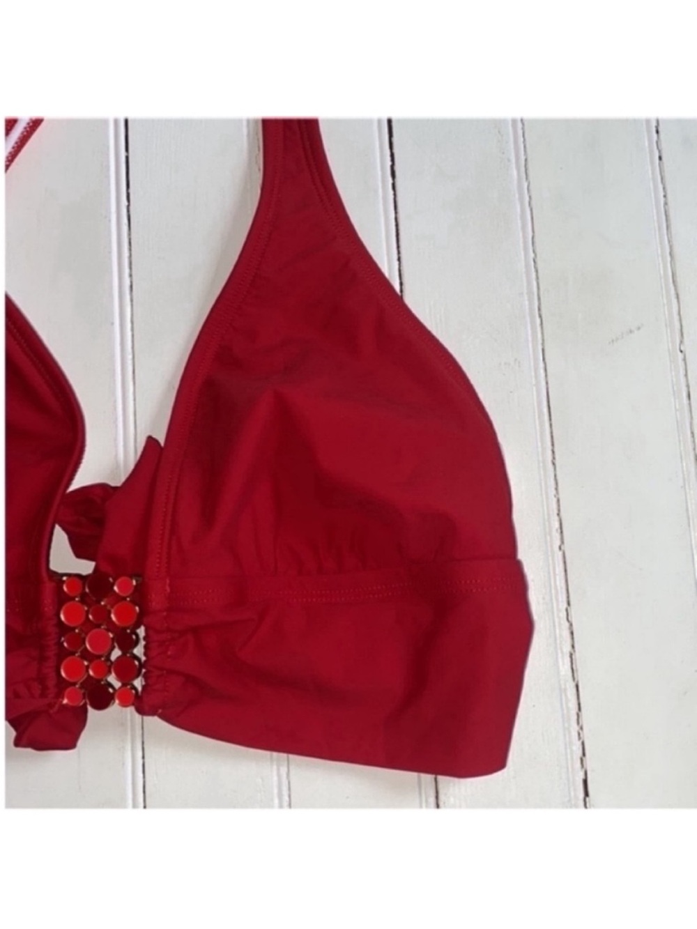 2Bamboo Y2K Bikini Top Red Size L/XL - Picture 3 of 8